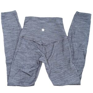 LULULEMON ALIGN GRAY YOGA LEGGINGS WIDE WAIST BAND WOMENS SIZE 0